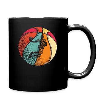 Basketball Fan Basketballer Geschenkidee - Tasse einfarbig - Schwarz - Rechts