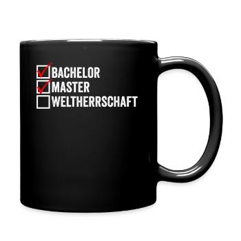 Master Studium Uni - Tasse einfarbig - Schwarz - Rechts
