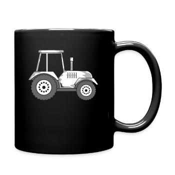 Traktor - Tasse einfarbig - Schwarz - Rechts