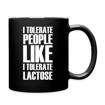 Intolérance au lactose Cadeau drôle disant - Mug uni - noir - Droite