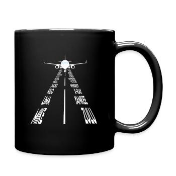 Airplane children - Full Colour Mug - black - Right