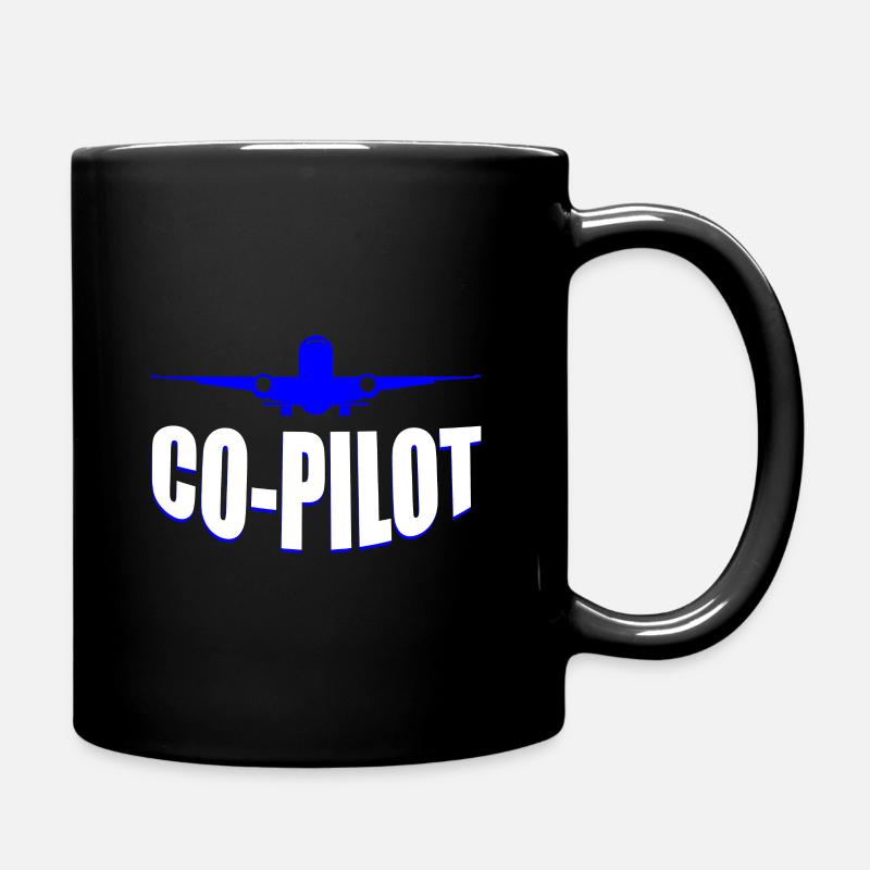 Flugzeug Luftfahrt Copilot - Tasse einfarbig - Schwarz