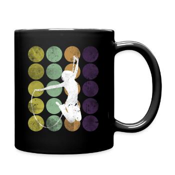 Vintage retro jump rope jumping rope - Full Colour Mug - black - Right