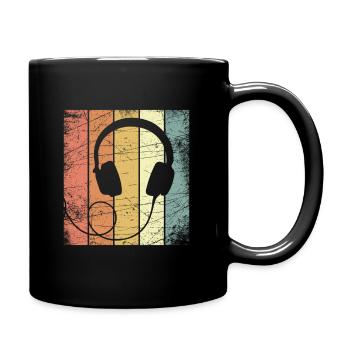 Kopfhörer-Beats - Tasse einfarbig - Schwarz - Rechts