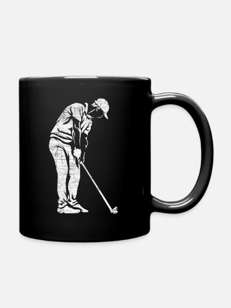 Minigolf Geschenk - Tasse einfarbig - Schwarz