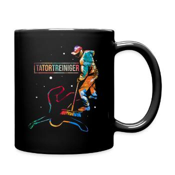 Tatortreiniger Geschenk - Tasse einfarbig - Schwarz - Rechts