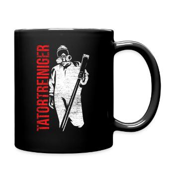 Tatortreiniger Geschenk - Tasse einfarbig - Schwarz - Rechts