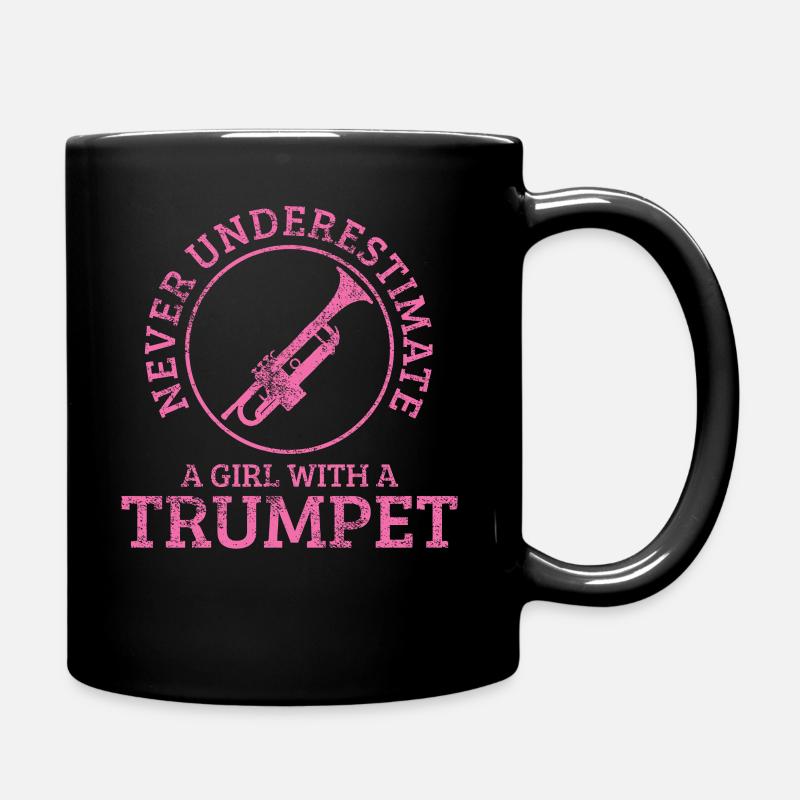Trompete Trompeter - Tasse einfarbig - Schwarz