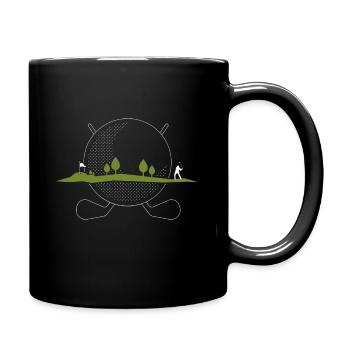 Golfer Golf - Tasse einfarbig - Schwarz - Rechts