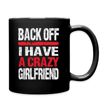 Girlfriend Crazy Girlfriend Couples Women - Full Colour Mug - black - Right