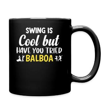 Lustiges Balboa Dance Design als Geschenk - Tasse einfarbig - Schwarz - Rechts