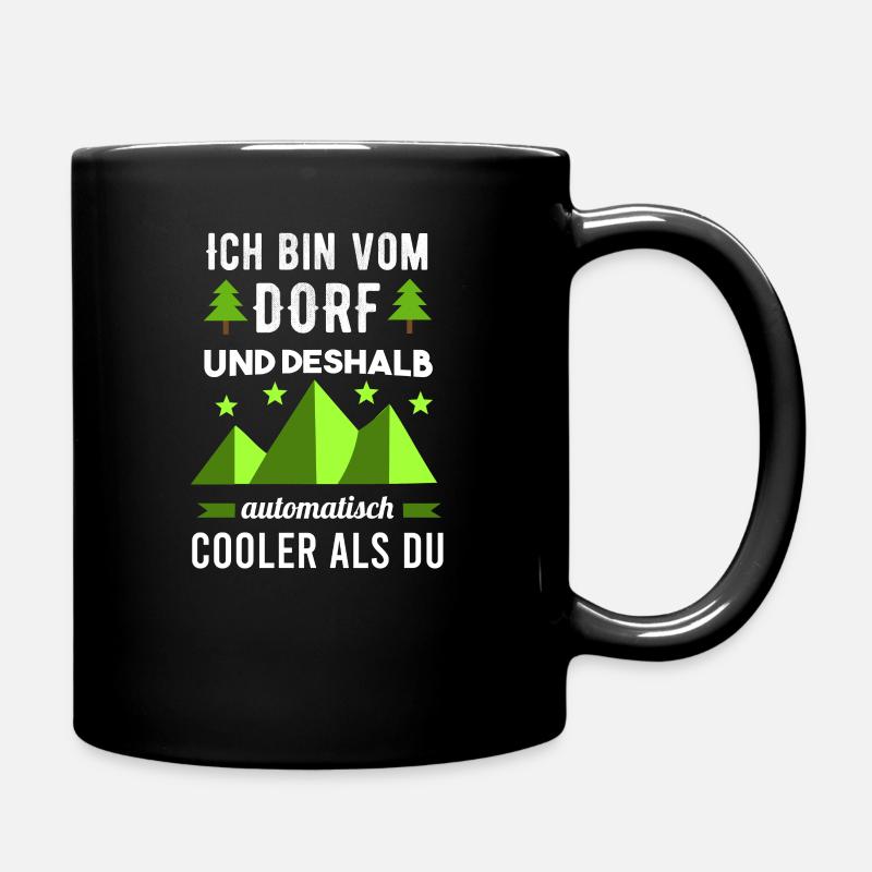 Dorf Junge Kind Dorfdisko Dorf Sprüche - Tasse einfarbig - Schwarz