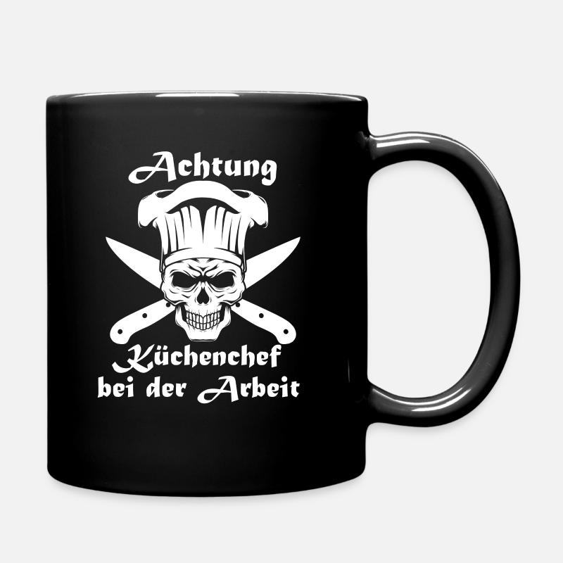 Küchenchef bei der Arbeit - Tasse einfarbig - Schwarz