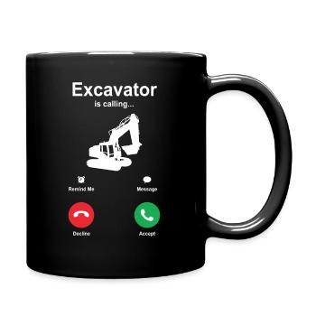 Bagger - Tasse einfarbig - Schwarz - Rechts
