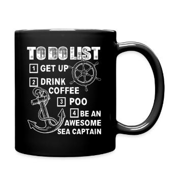 Captain Be An Awesome Sea Captain - Mug uni - noir - Droite