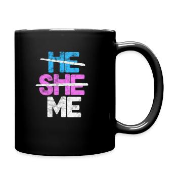 Queer LGBT Transgender Genderqueer gift - Full Colour Mug - black - Right