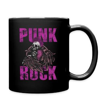 Punk punk rocker skull punk punk music - Full Colour Mug - black - Right