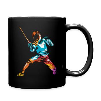 fencing - Full Colour Mug - black - Right