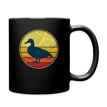 Animaux de ferme de canard rétro - Mug uni - noir - Droite