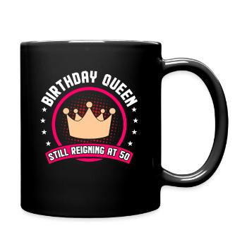 50th birthday - Full Colour Mug - black - Right