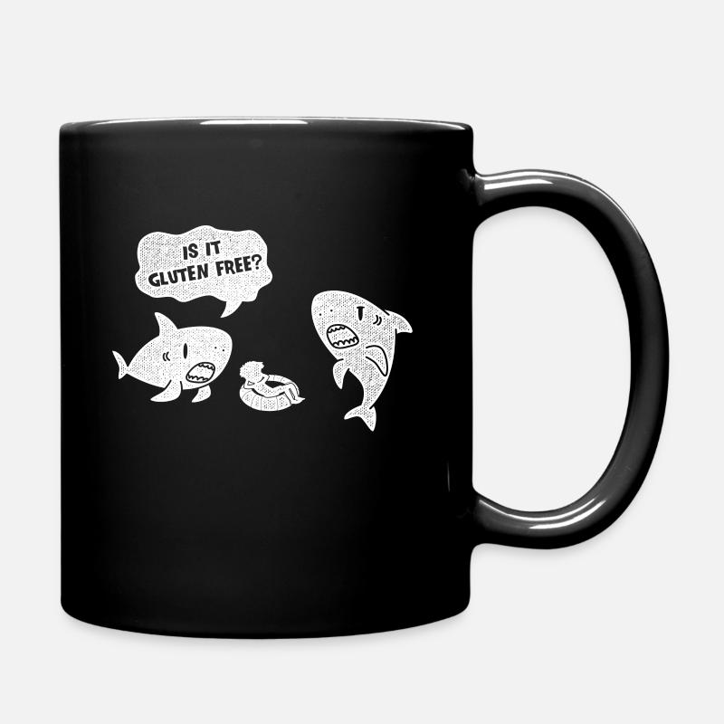 Gluten free shark - Full Colour Mug - black