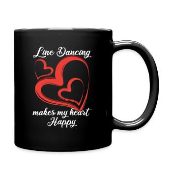 Amour de linedance - Mug uni - noir - Droite