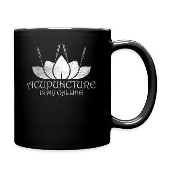 Cadeau de t-shirt d'acupuncture de fleur de lotus - Mug uni - noir - Droite