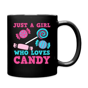 Halloween Süßigkeiten Süßes oder Saures - Tasse einfarbig - Schwarz - Rechts