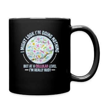 Biology biologist science bio laboratory gift - Full Colour Mug - black - Right