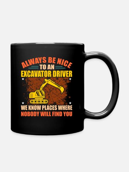 Bagger - Tasse einfarbig - Schwarz