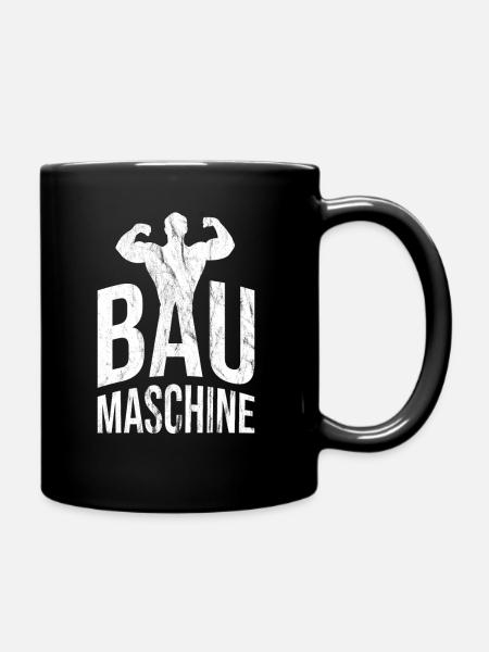 Baumaschine Bauarbeiter Bau - Tasse einfarbig - Schwarz