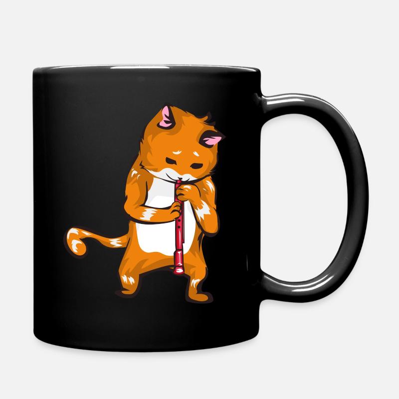 Oboe Katze - Tasse einfarbig - Schwarz