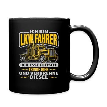 LKW - Tasse einfarbig - Schwarz - Rechts