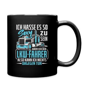 LKW - Tasse einfarbig - Schwarz - Rechts