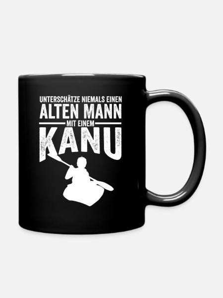 Kanu Rudern - Tasse einfarbig - Schwarz
