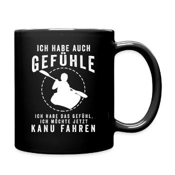 Kanu Wildwasser - Tasse einfarbig - Schwarz - Rechts
