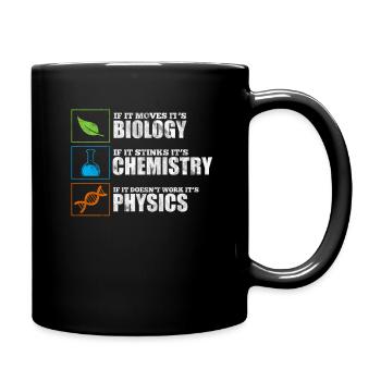 Physics biology chemistry - Full Colour Mug - black - Right