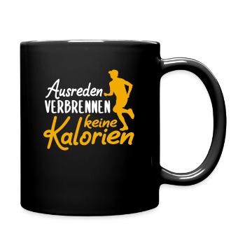 Läufer Joggen Laufen - Tasse einfarbig - Schwarz - Rechts