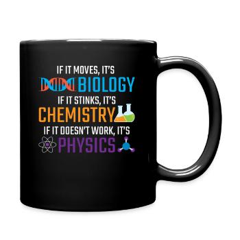 Lustige Wissenschaft Biologie Chemie Physik Lehrer - Tasse einfarbig - Schwarz - Rechts