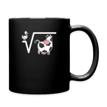 Funny root from cow & duck - farm farmer - Full Colour Mug - black - Right