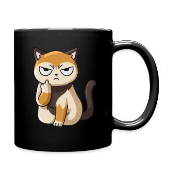 tshirt chat majeur dames hommes insolents - Mug uni - noir - Droite