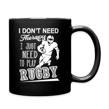 Rugby I Just Need To Play Rugby - Full Colour Mug - black - Right