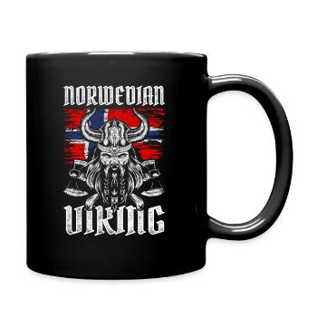 Norwegen - Tasse einfarbig - Schwarz - Rechts