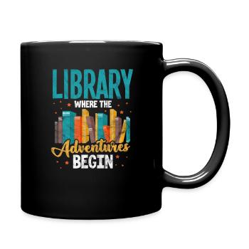 Livres de bibliothèque lecture livre rat de bibliothèque cadeau - Mug uni - noir - Droite