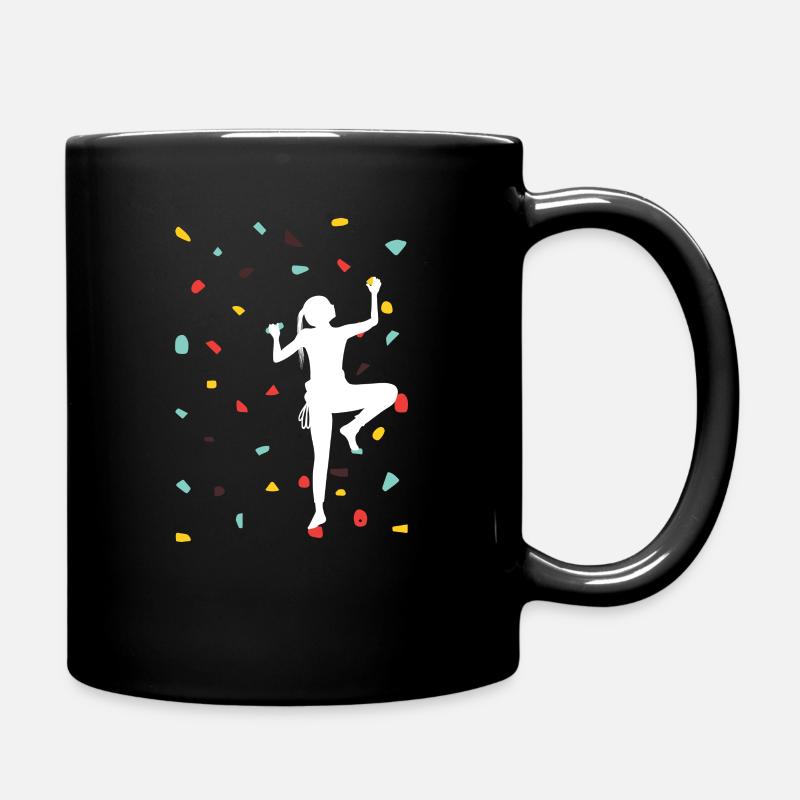 Klettern - Bouldern Boulder Frauen Mädchen - Tasse einfarbig - Schwarz