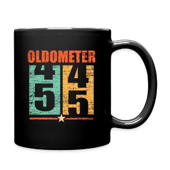 55. Geburtstag - Tasse einfarbig - Schwarz - Rechts