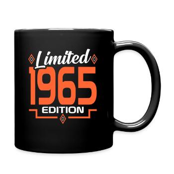55. Geburtstag - Tasse einfarbig - Schwarz - Rechts