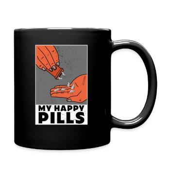 Antidepressant cat outfit for cat lovers - Full Colour Mug - black - Right