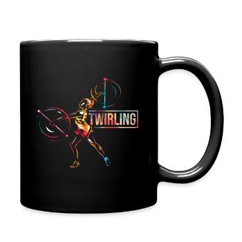 Baton Twirling Geschenk - Tasse einfarbig - Schwarz - Rechts