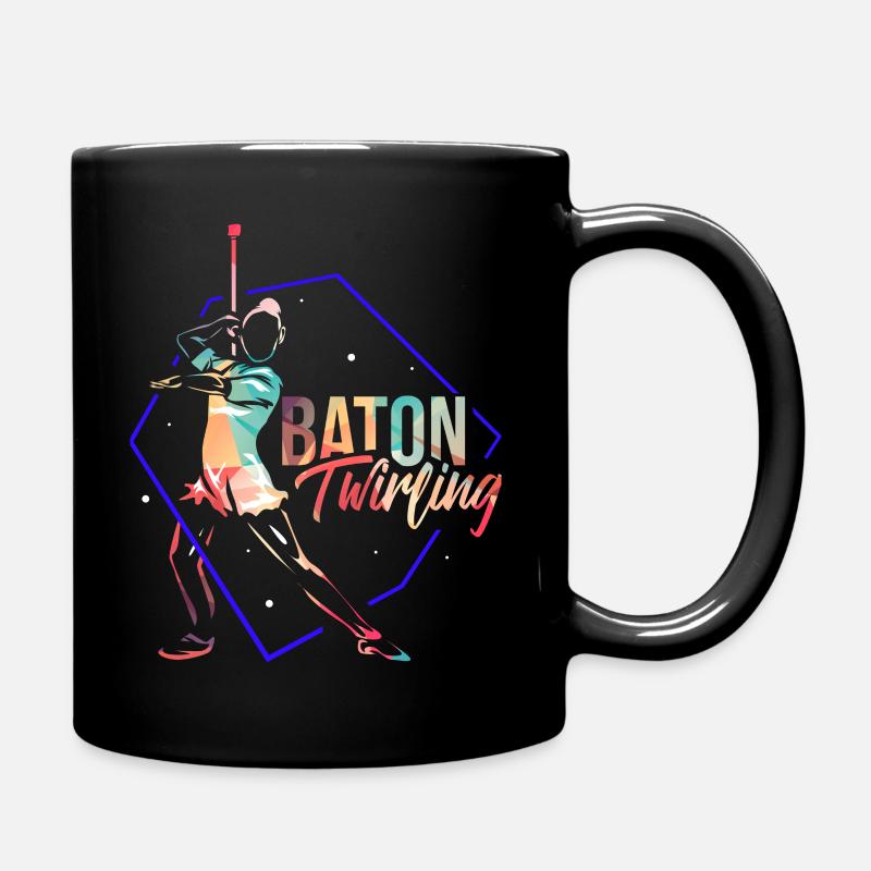 Baton Twirling - Full Colour Mug - black